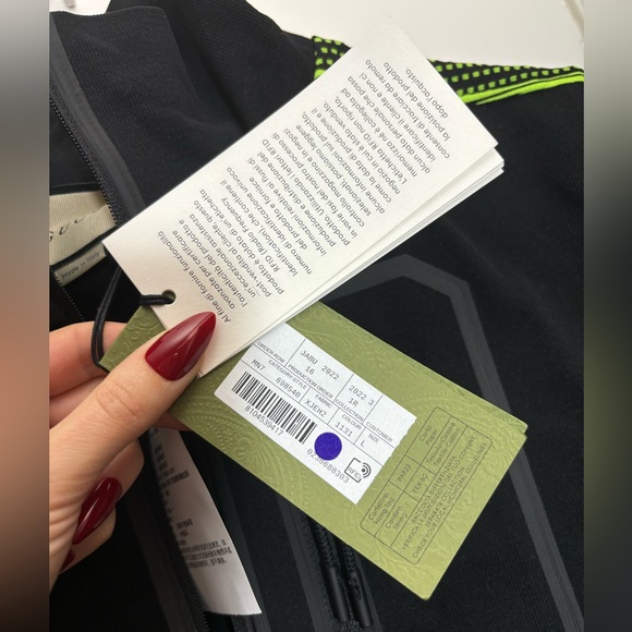 New Gucci Mens sz Large L Black Neon Green Track Jacket
$2600 Zip up - Picture 4 of 4